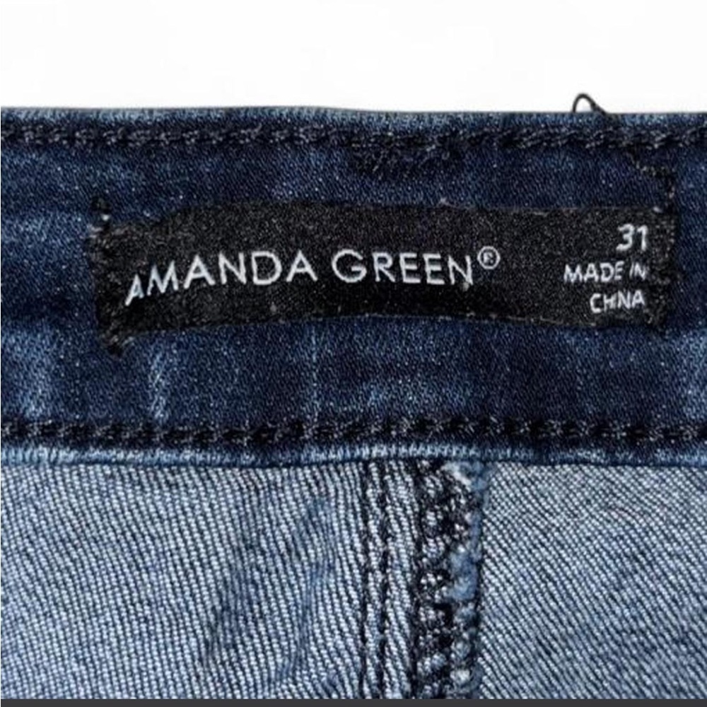 Y2K Skinny Jeans With Red Velvet Stripe - Picture 5 of 5